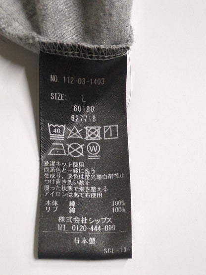SHIPS: 抗菌・防臭 NANO-FINE(R) ハイゲージ クルーネック Tシャツ (ロンT)
