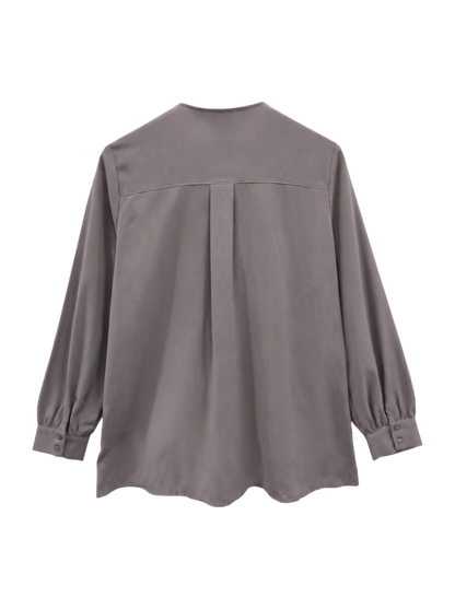 23:SLD/PRT TIE BLOUSE