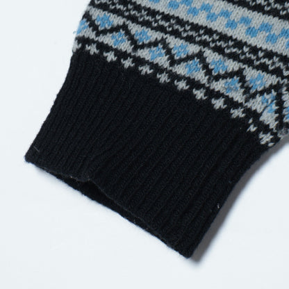 SHIPS: 7ゲージ イタリア ヤーン ノルディック クルーネック ニット