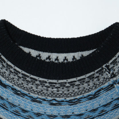 SHIPS: 7ゲージ イタリア ヤーン ノルディック クルーネック ニット