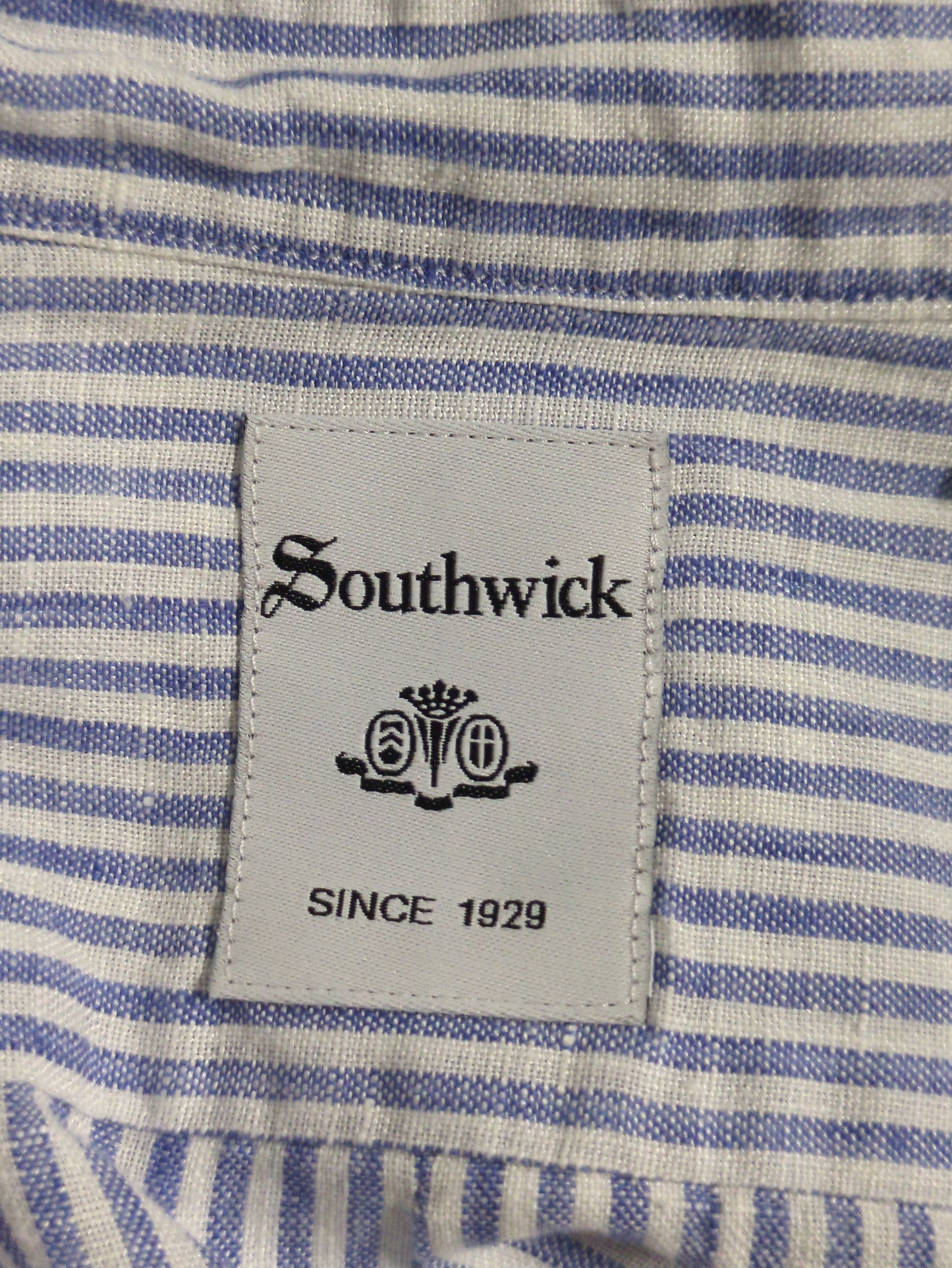 Southwick Gate Label: リネン バンドカラーシャツ
