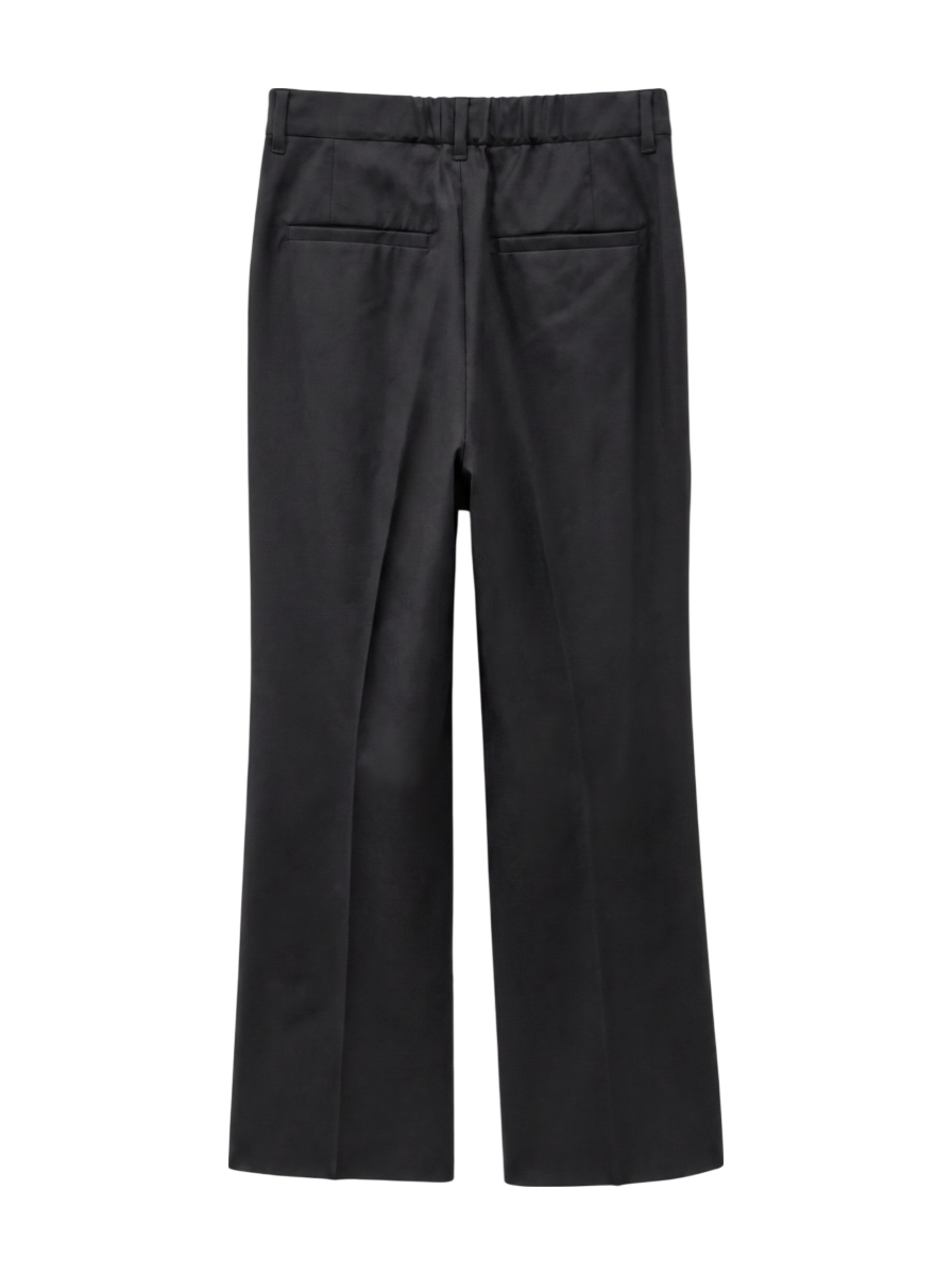 SHIPS Primary Navy Label:トロピカルウールストレートパンツ