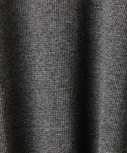 【WEB限定】SHIPS: ワッフル フェイクレイヤード クルーネック ロングスリーブ Tシャツ (ロンT)