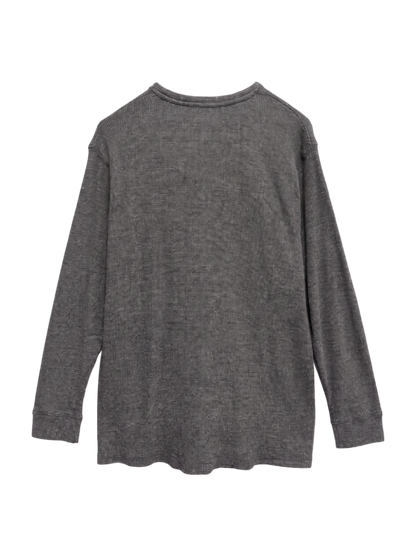 【WEB限定】SHIPS: ワッフル フェイクレイヤード クルーネック ロングスリーブ Tシャツ (ロンT)