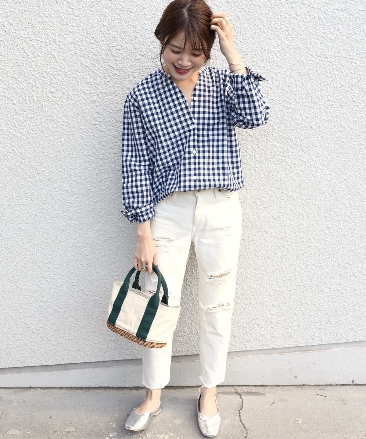 SHIPS Days STANDARD:スキッパー チェックシャツ 19SS