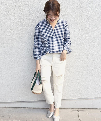 SHIPS Days STANDARD:スキッパー チェックシャツ 19SS