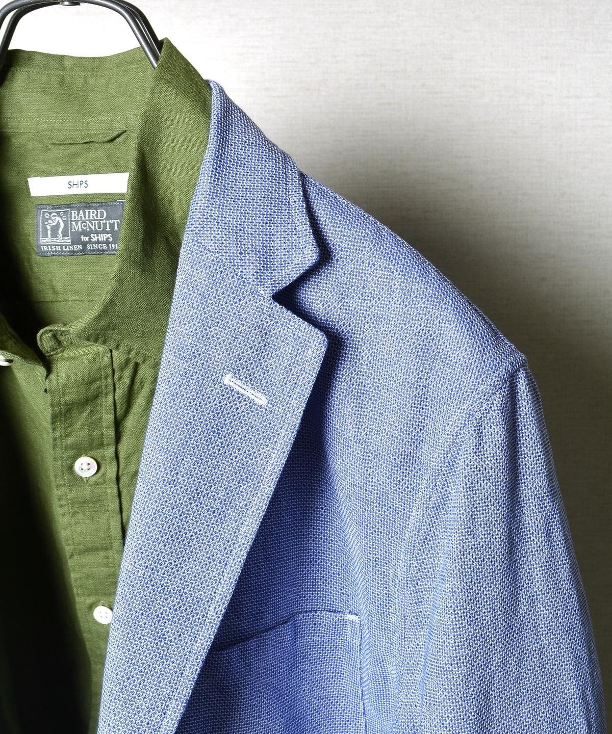 SHIPS: リネンブレンド レノクロス 2ボタン エアリージャケット 19SS