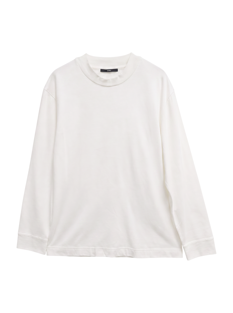 【WEB限定】SHIPS: 形態安定 防シワ加工 テレワーク ビズ Tシャツ (ロンT)