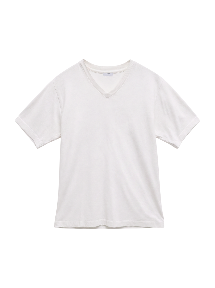 SHIPS: 抗菌・防臭 NANO-FINE（R） コットン Vネック Tシャツ