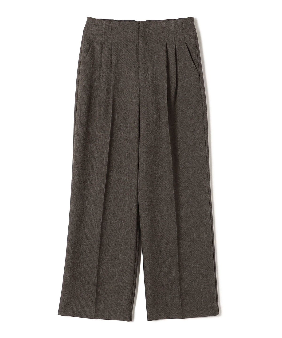 〈手洗い可能〉シャーク ツイード ウエスト タック パンツ