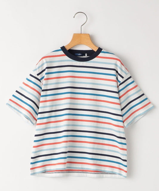 SHIPS KIDS:140〜160cm / オーガニック コットン ボーダー TEE