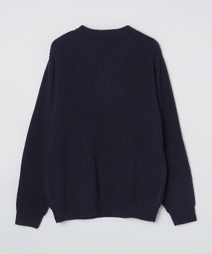 SHIPS:〈手洗い可能〉リラックスフィット 畔編み Vネック ニット