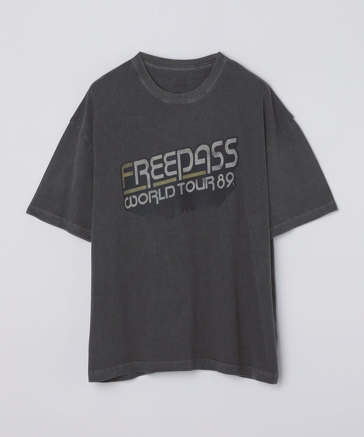 SHIPS: ユーズド ライク ロック プリント Tシャツ