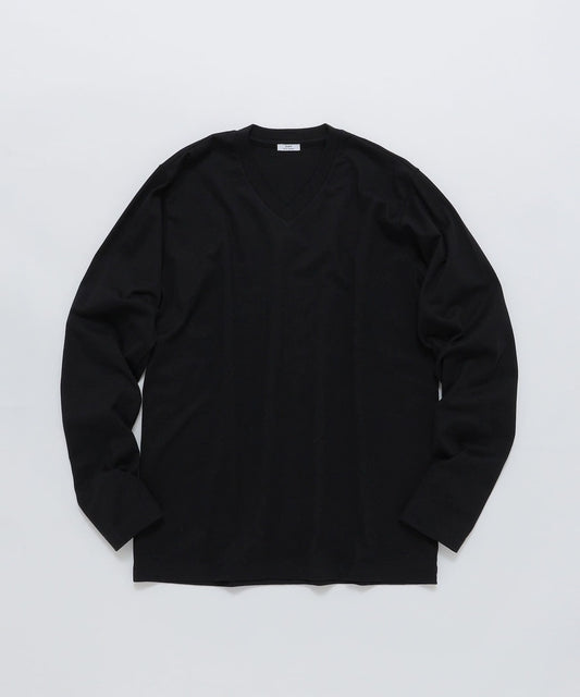 SHIPS: 抗菌・防臭 NANO-FINE(R) ハイゲージ Vネック Tシャツ (ロンT)
