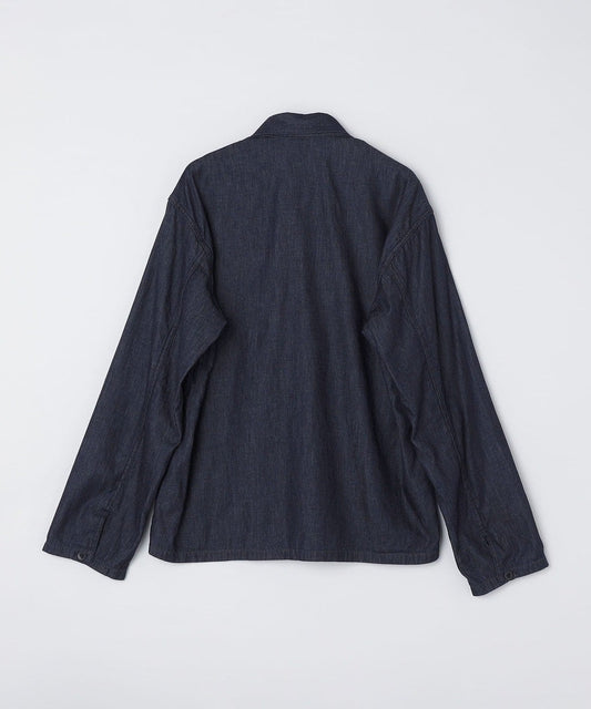 SHIPS: ライトダンガリー ミリタリー プルオーバー シャツ