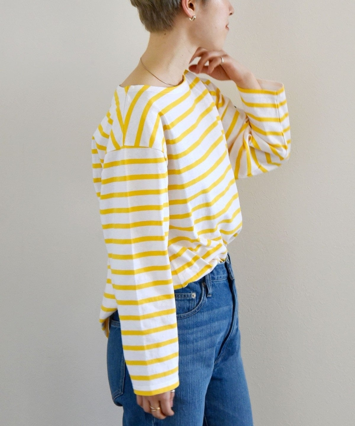 【SHIPS any別注】Le minor: ボーダー ロングスリーブ カットソー