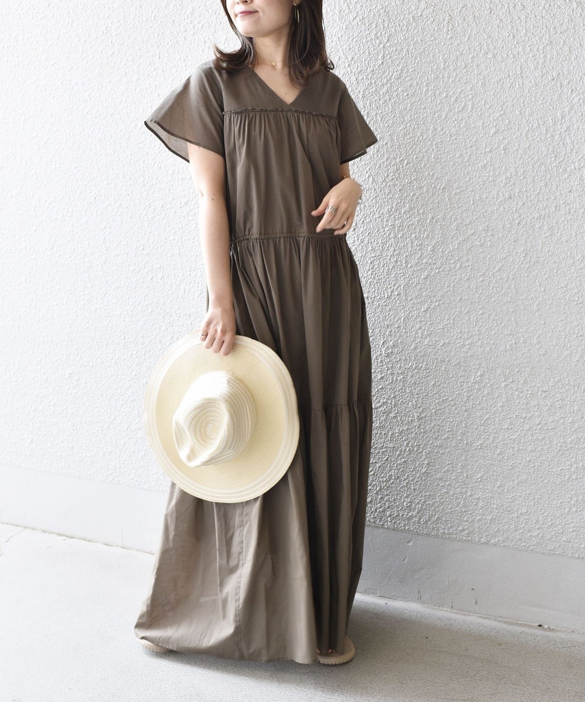 【WEB限定】〈手洗い可能〉ティアードワンピース