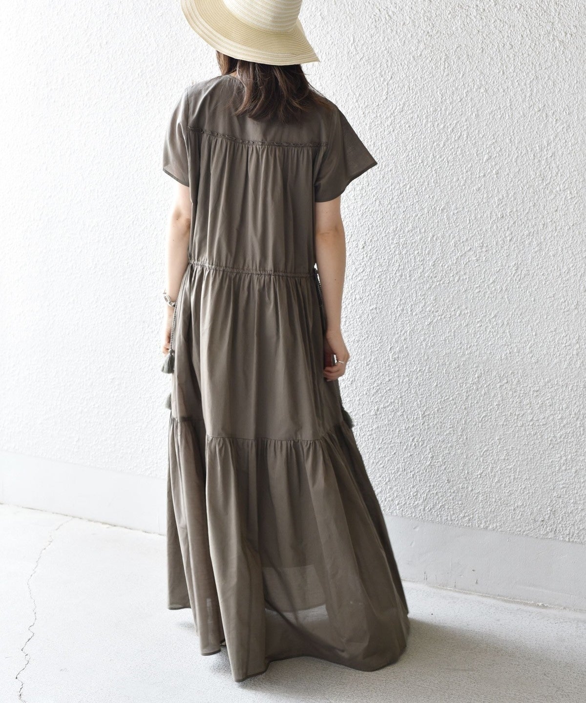 【WEB限定】〈手洗い可能〉ティアードワンピース