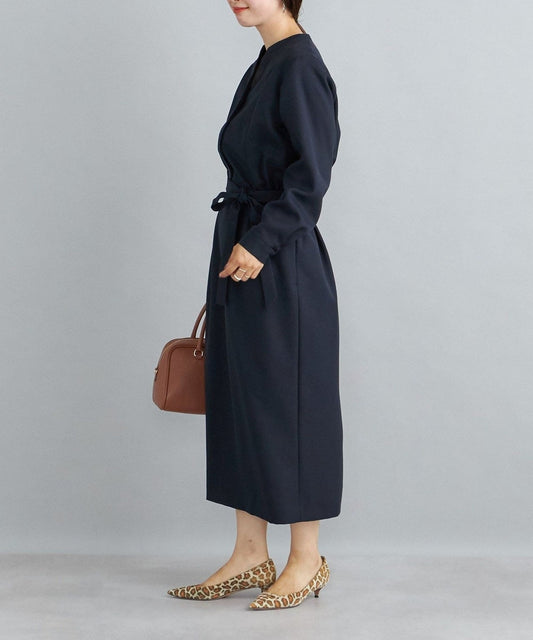 〈手洗い可能〉ウエストベルト2WAYスキッパーワンピース