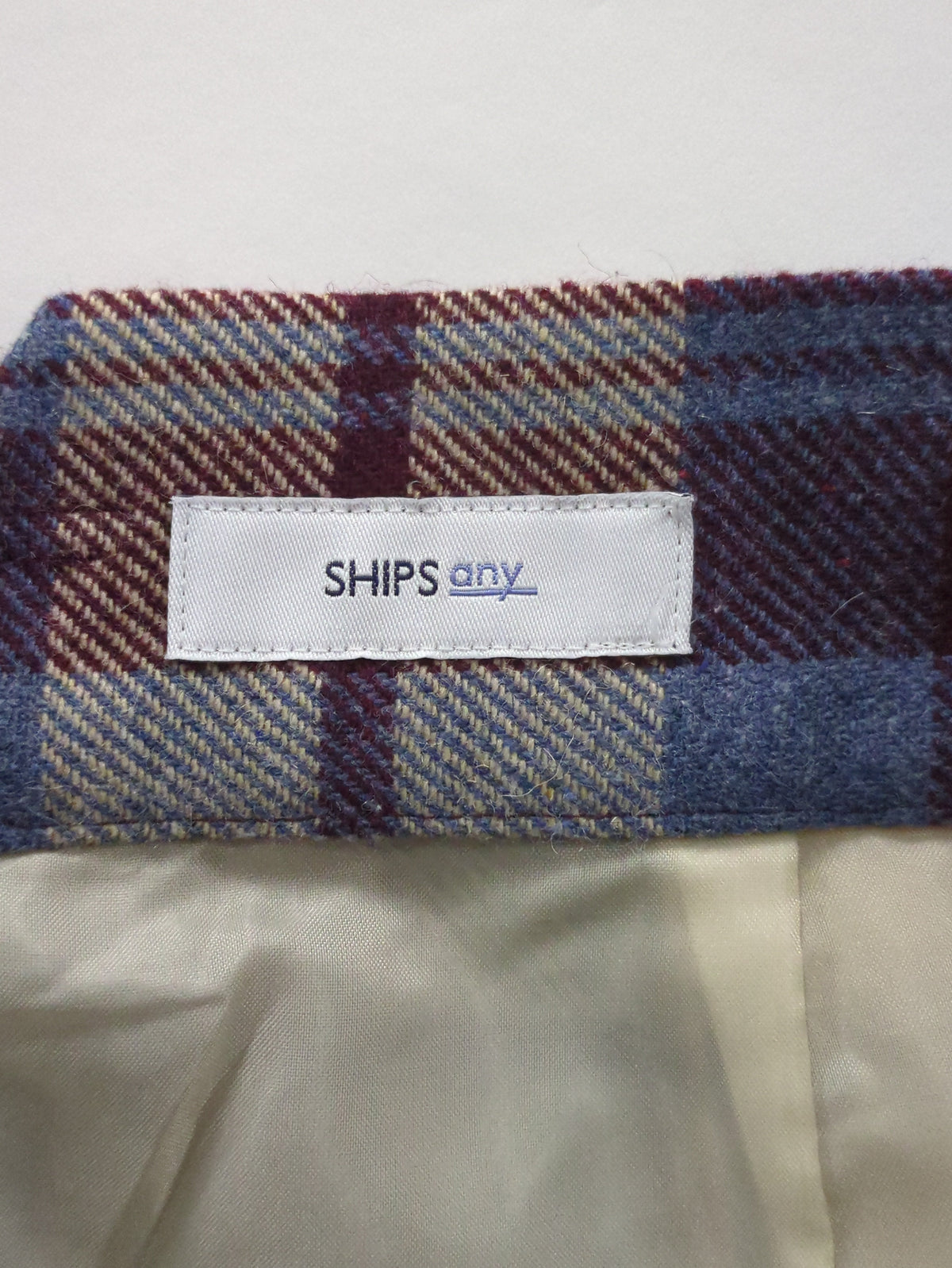 SHIPS any:〈手洗い可能〉IN.TES.PRA タック チェック テーパード パンツ