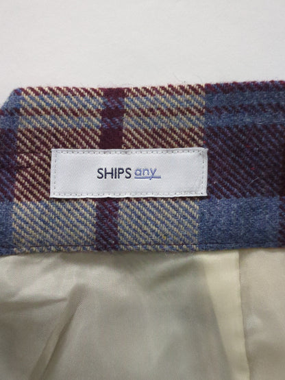 SHIPS any:〈手洗い可能〉IN.TES.PRA タック チェック テーパード パンツ