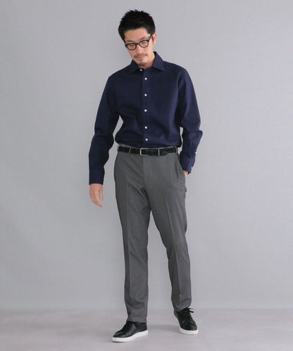 SHIPS:【ウエストアジャスト機能付き】 コットンポリエステル ジャージ ドビー スラックス