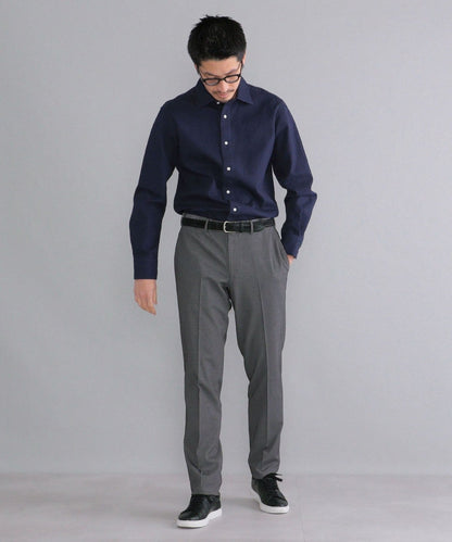 SHIPS:【ウエストアジャスト機能付き】 コットンポリエステル ジャージ ドビー スラックス