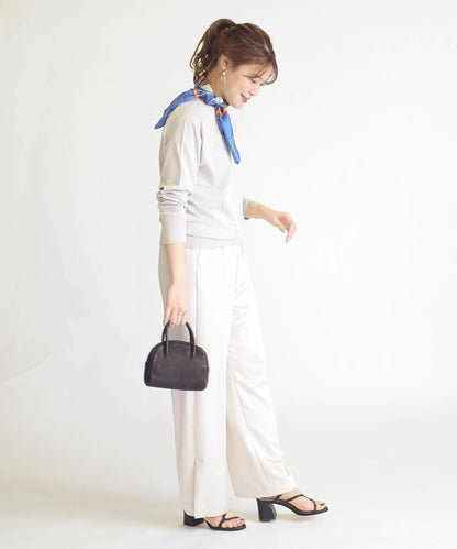 2WAYコットンクルーネックカーディガン