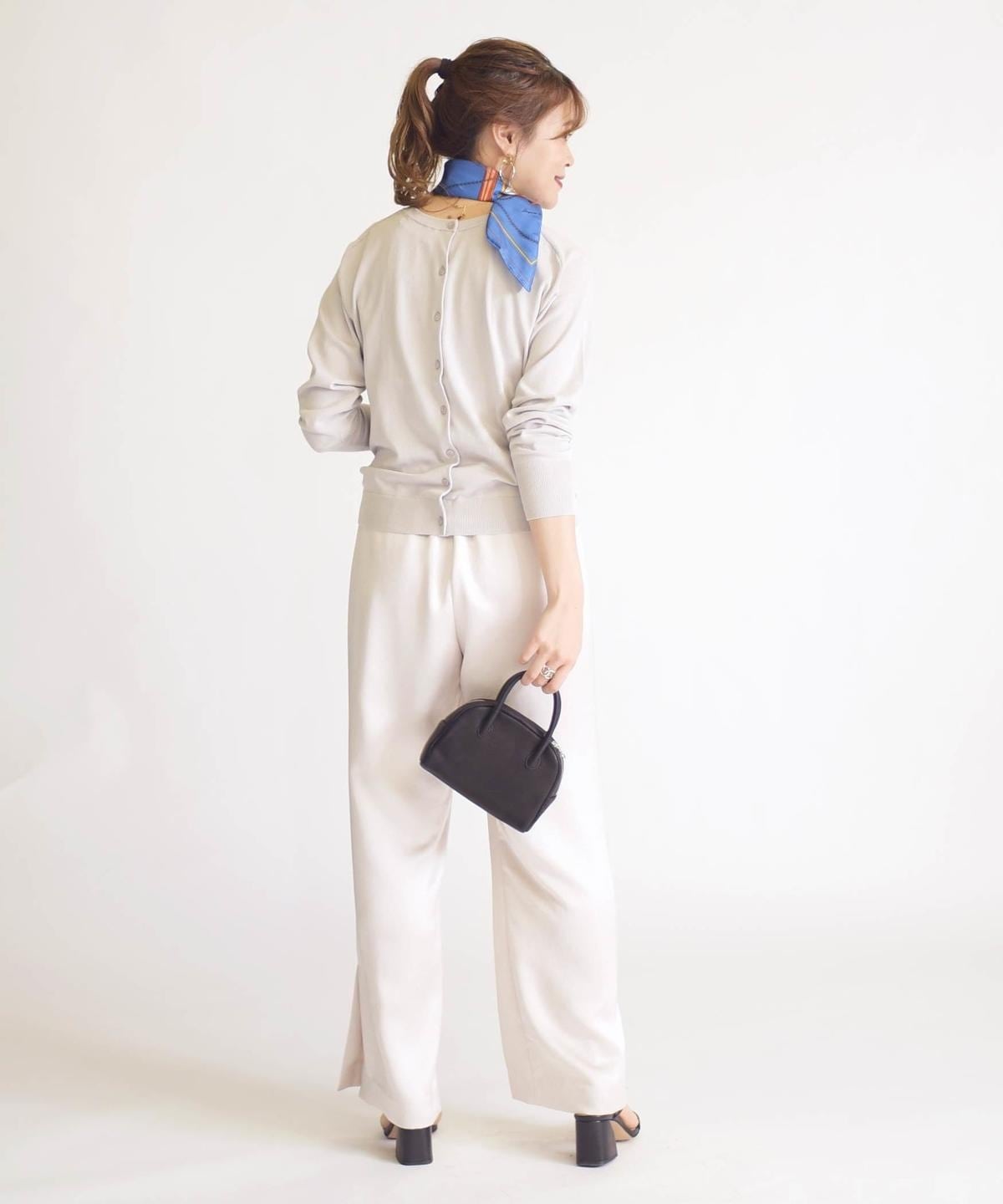 2WAYコットンクルーネックカーディガン