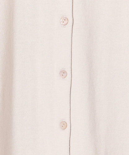 2WAYコットンクルーネックカーディガン