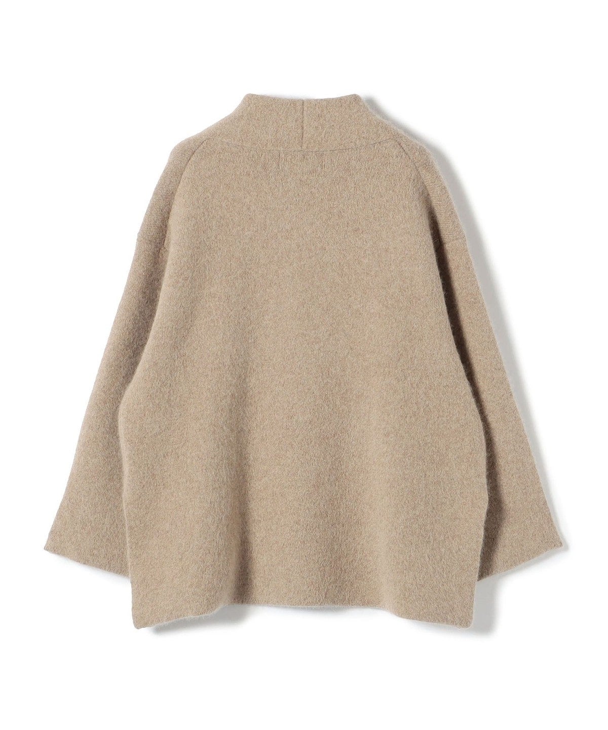 〈手洗い可能〉フォックス混 配色 ガウン カーディガン