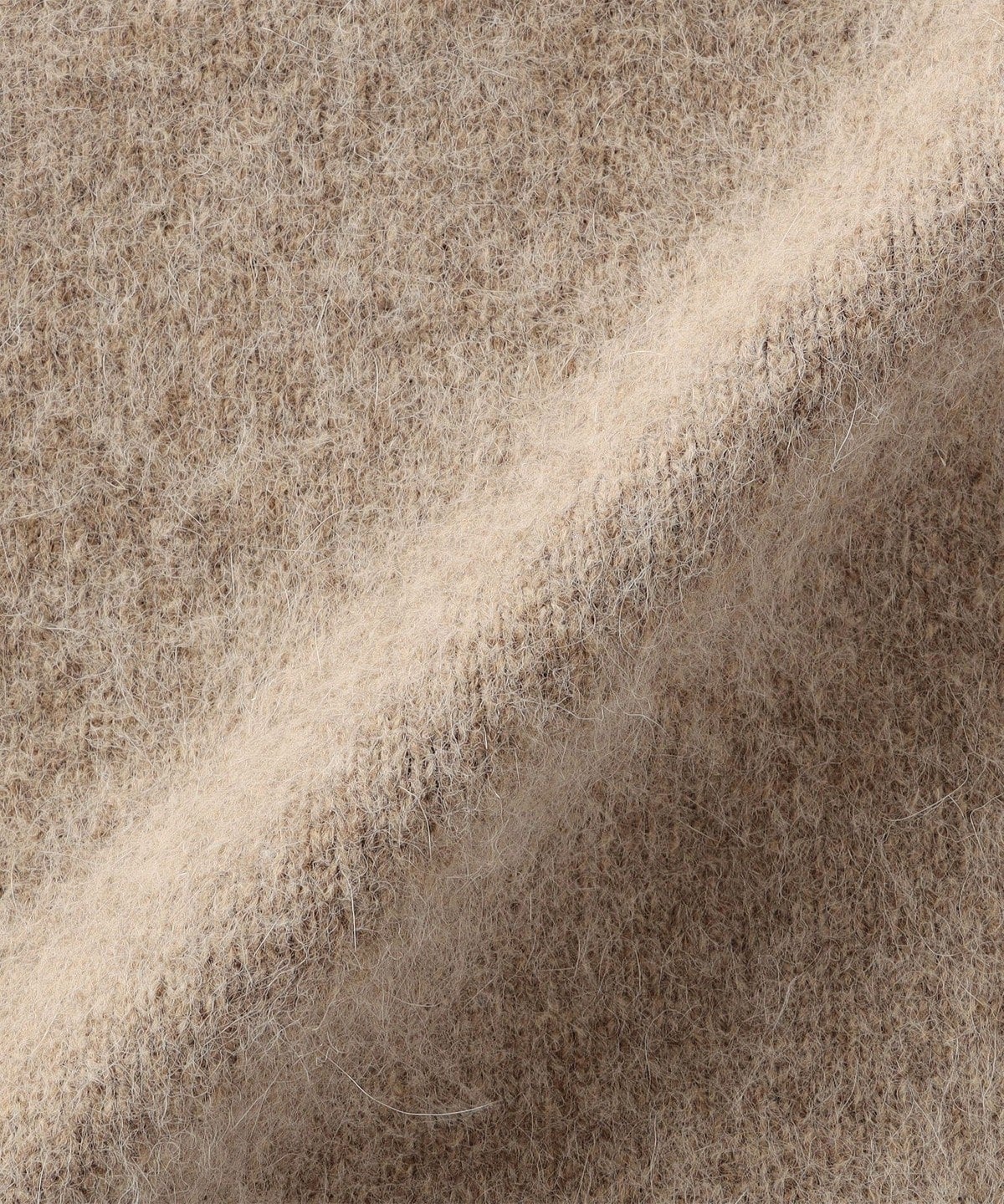 〈手洗い可能〉フォックス混 配色 ガウン カーディガン