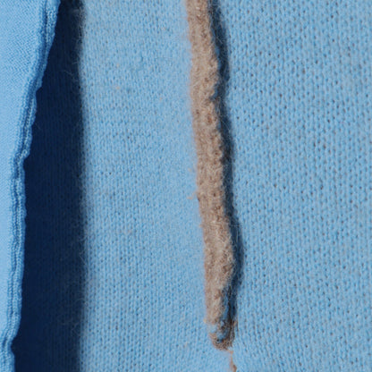 〈手洗い可能〉フォックス混 配色 ガウン カーディガン