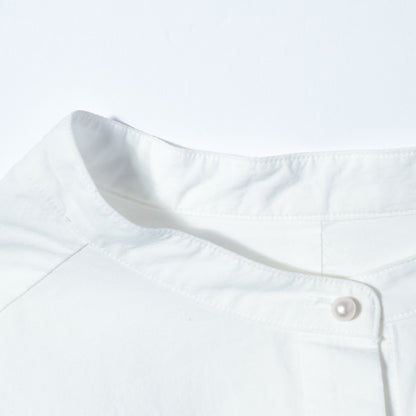 〈手洗い可能〉近江晒 タイプライター ラッフル ブラウス 24SS