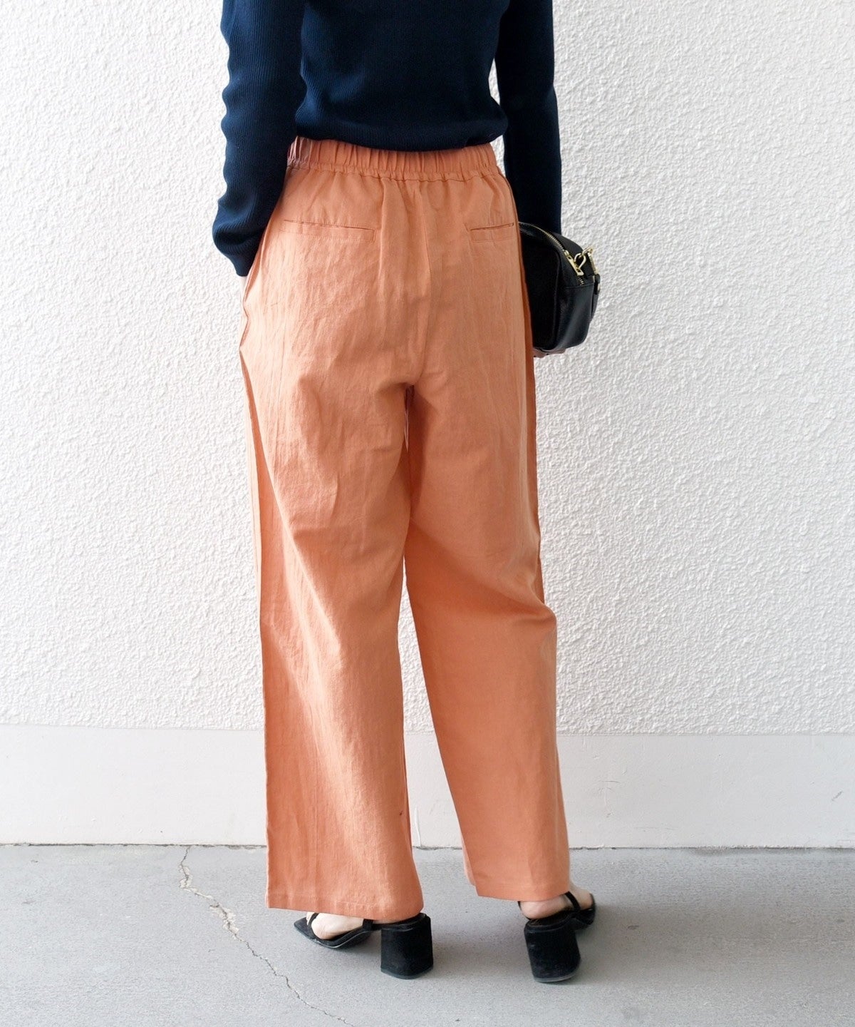 SHIPS any: 〈洗濯機可能〉リネン ミックス サイド ブレード イージー パンツ