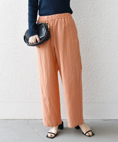 SHIPS any: 〈洗濯機可能〉リネン ミックス サイド ブレード イージー パンツ