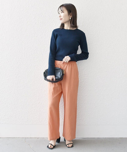 SHIPS any: 〈洗濯機可能〉リネン ミックス サイド ブレード イージー パンツ