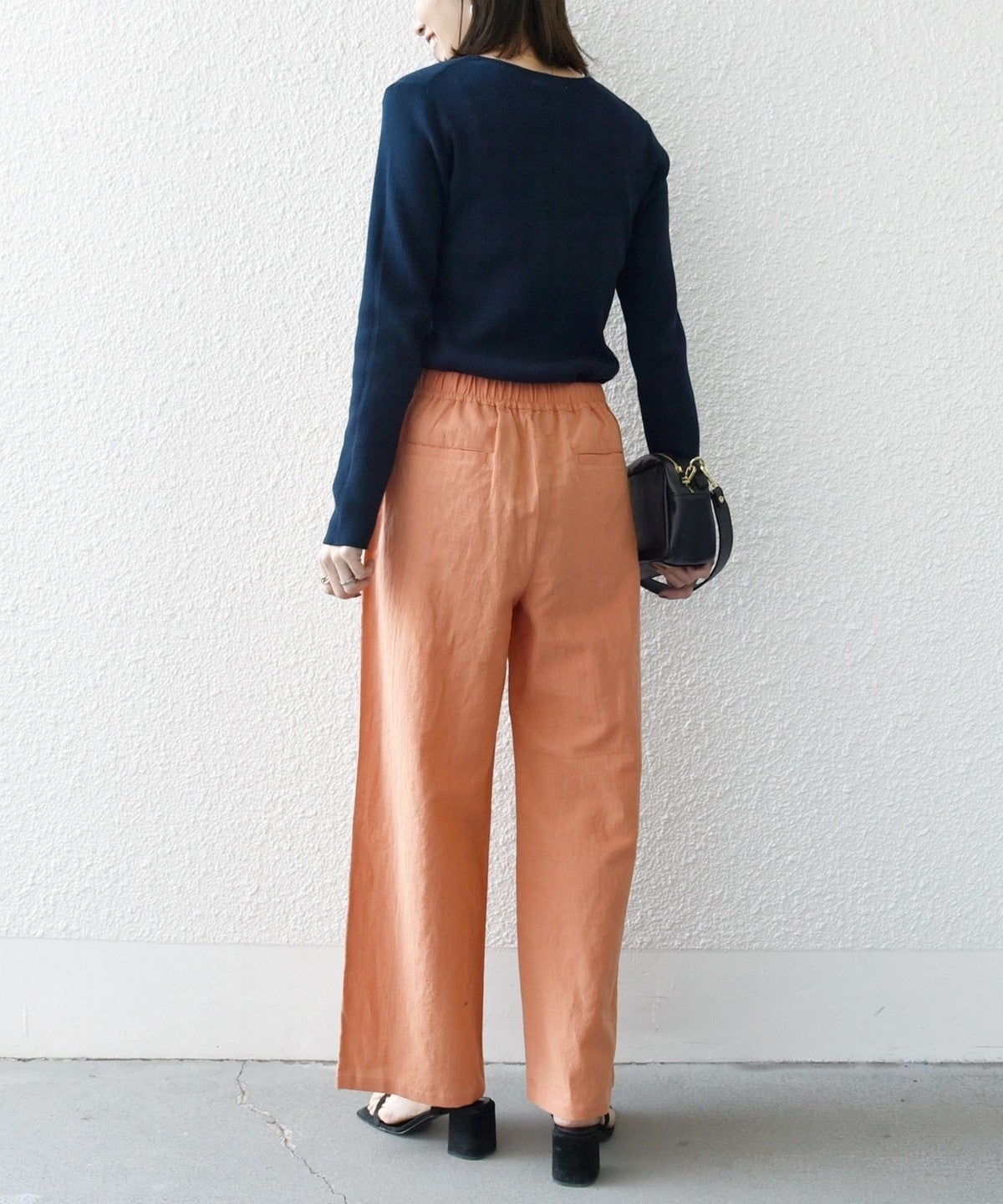 SHIPS any: 〈洗濯機可能〉リネン ミックス サイド ブレード イージー パンツ