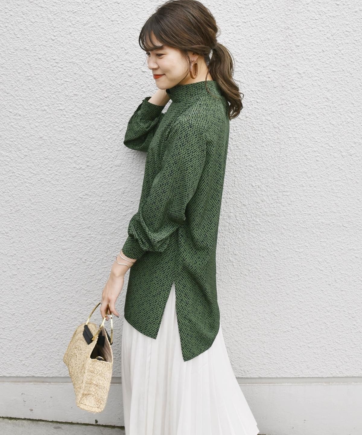 〈手洗い可能〉ジオメトリックチュニック