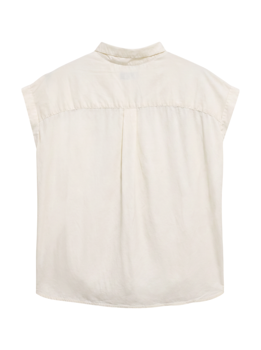 SHIPS:TENCEL TUCK S/S BL