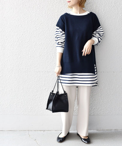 〈手洗い可能〉コットンカシミヤ ニットベスト