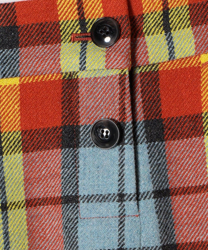 SHIPS any:〈ウォッシャブル〉IN.TES.PRA チェック  ロング ワイド パンツ