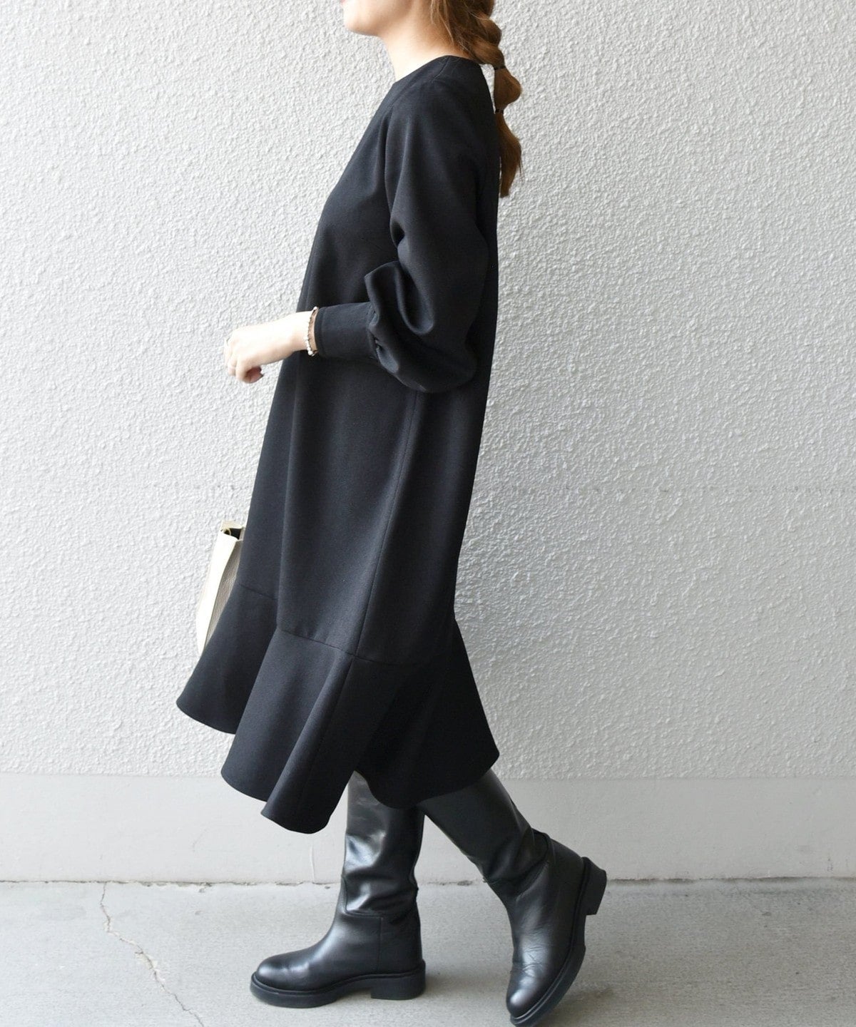 SHIPS any:〈ウォッシャブル〉ペプラム ヘム ミニ ワンピース