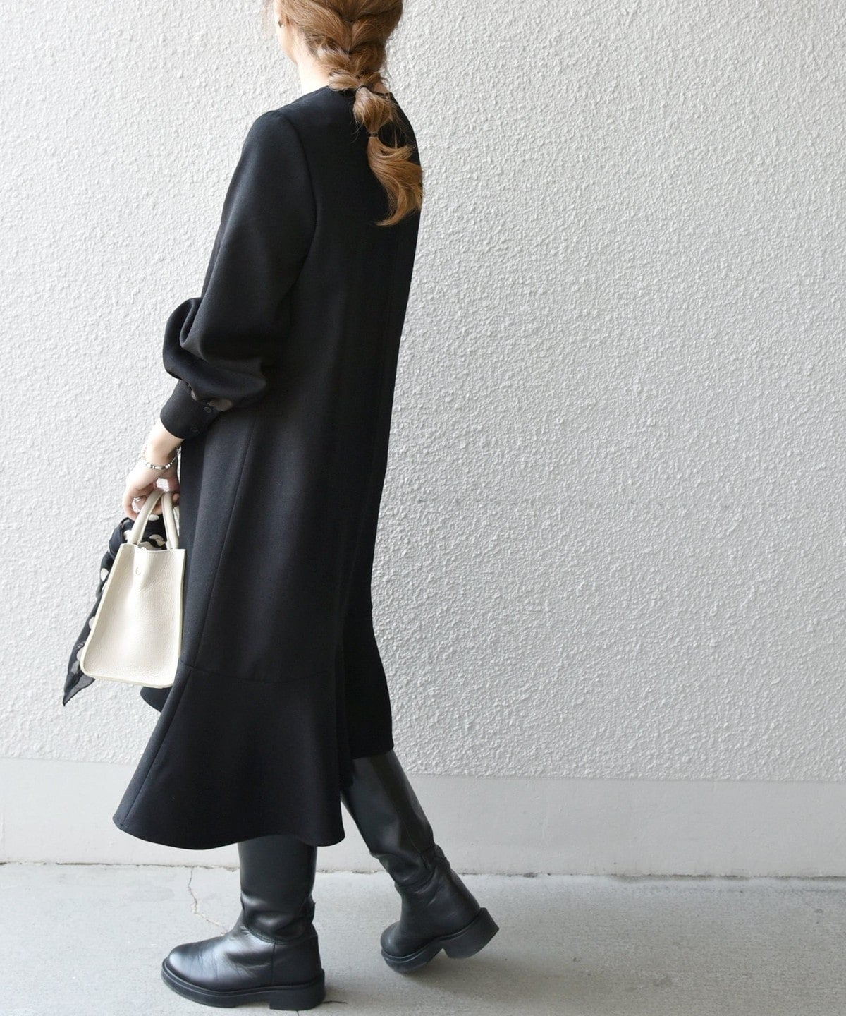 SHIPS any:〈ウォッシャブル〉ペプラム ヘム ミニ ワンピース