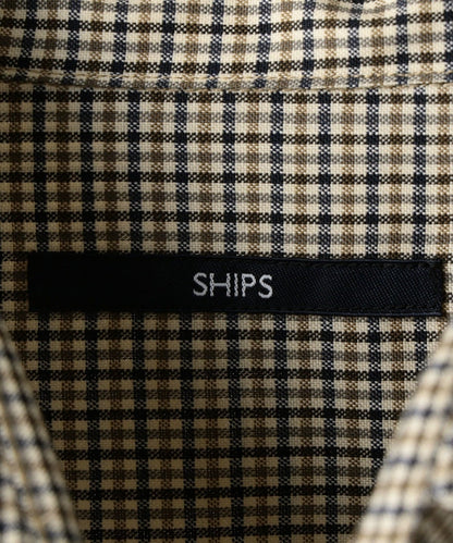SHIPS: ウォッシャブル ウール リラックスフィット チェック シャツ