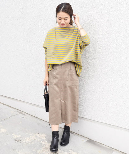 liflattie ships:フェイクスエードストレートスカート