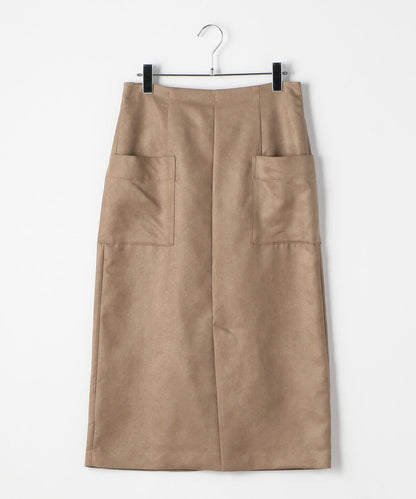 liflattie ships:フェイクスエードストレートスカート