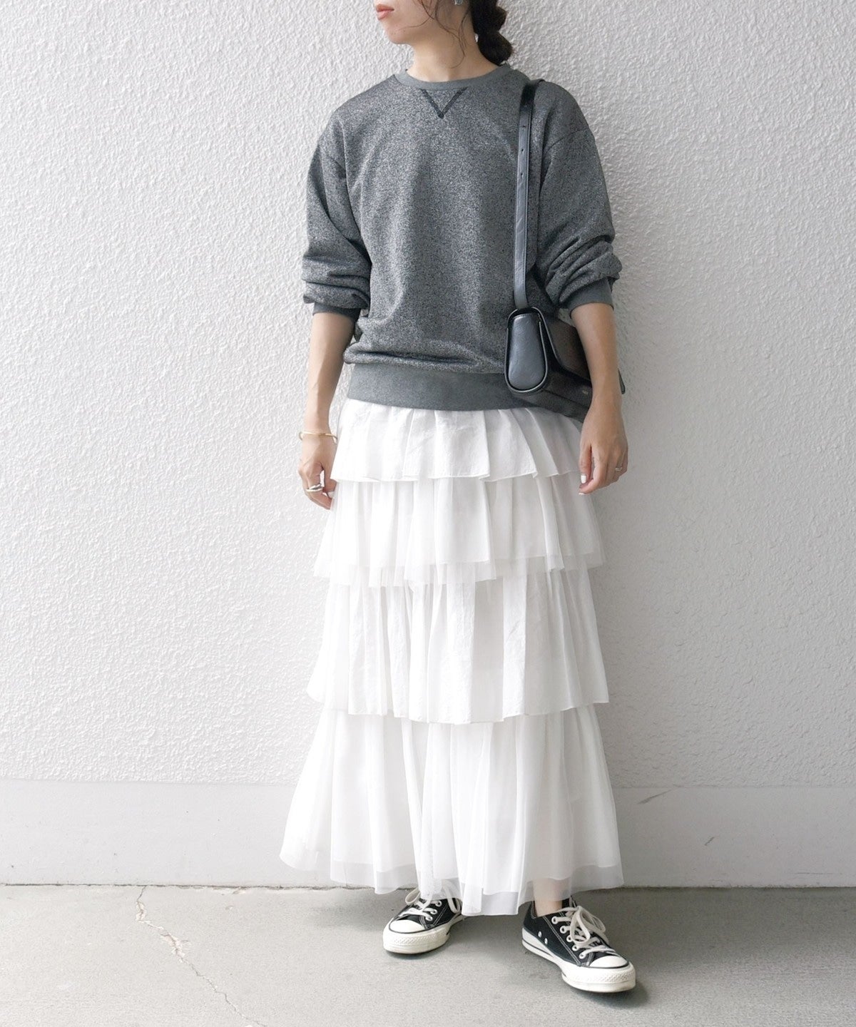 SHIPS any:〈手洗い可能〉ラメ 裏毛 クルーネック スウェット