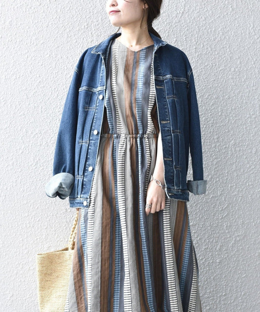 【SHIPS別注】〈手洗い可能〉UHURUドロストワンピース