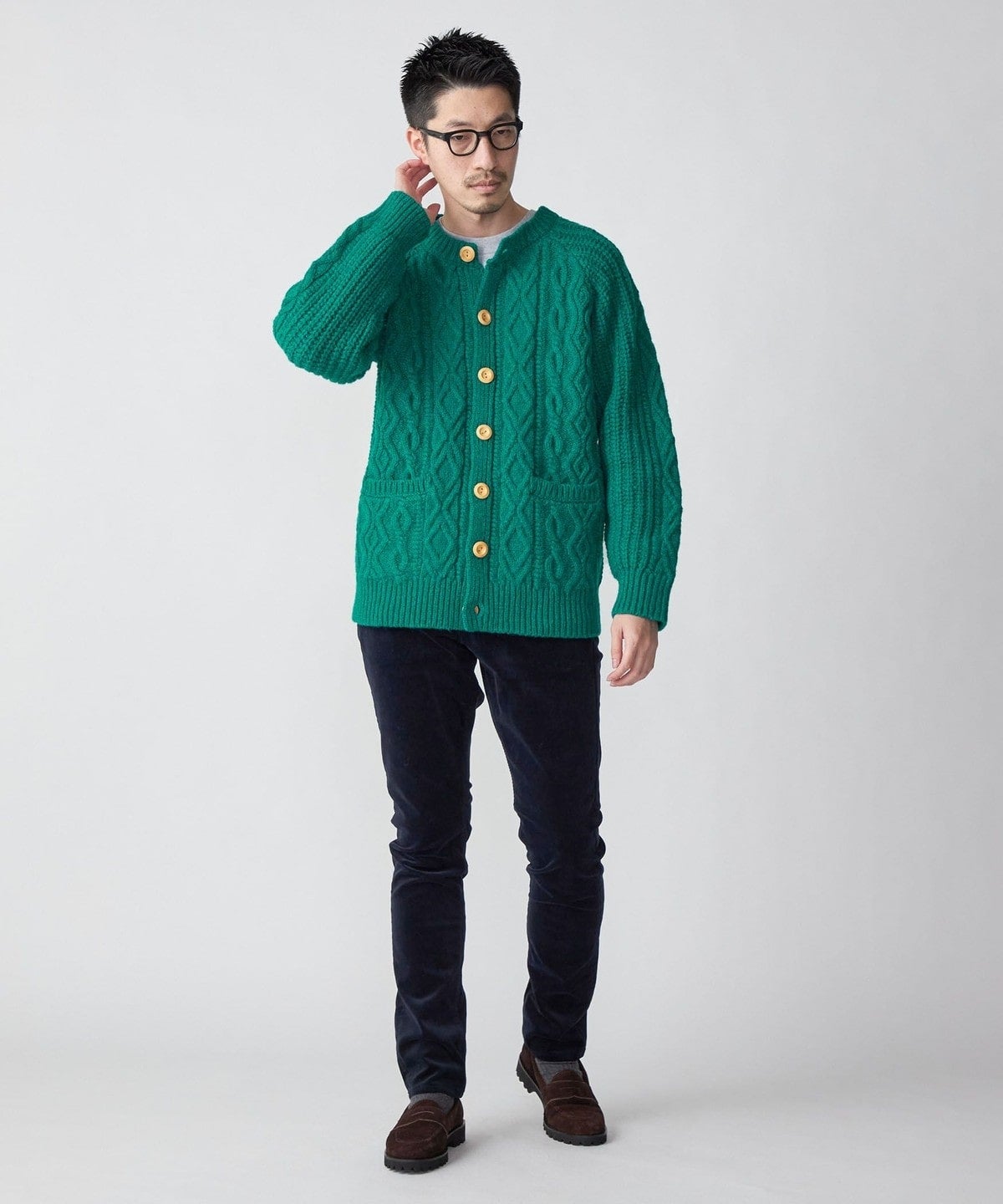 SHIPS: 〈ウォッシャブル〉フィッシャーマン ニット カーディガン